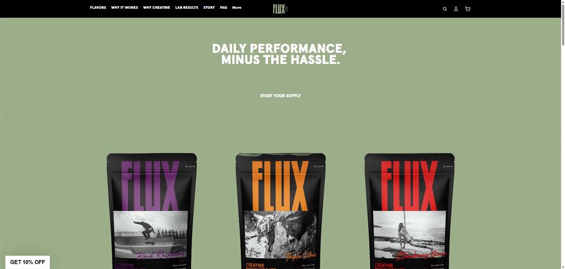Fluxco website homepage