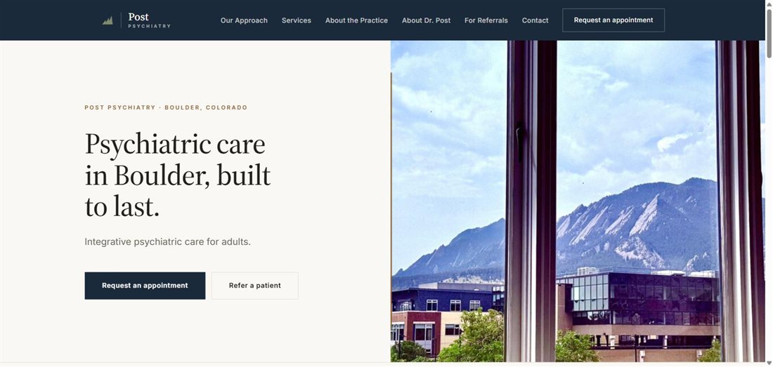 Post Psychiatry website homepage
